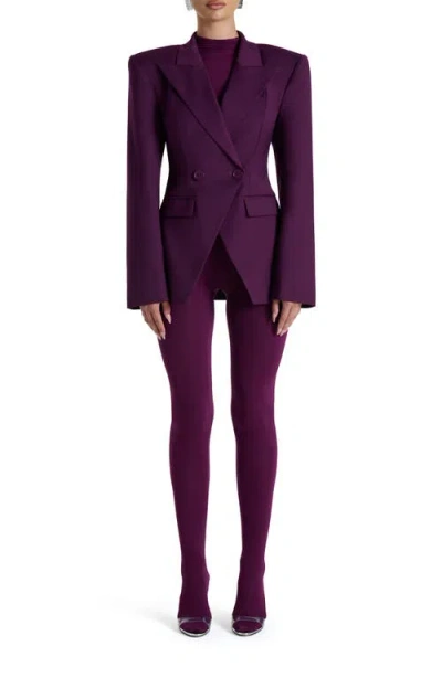 Naked Wardrobe Double Breasted Blazer In Purple