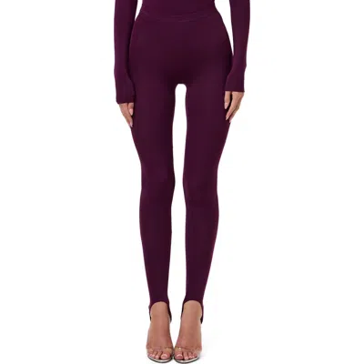 Naked Wardrobe Naked Stirrup Leggings In Purple