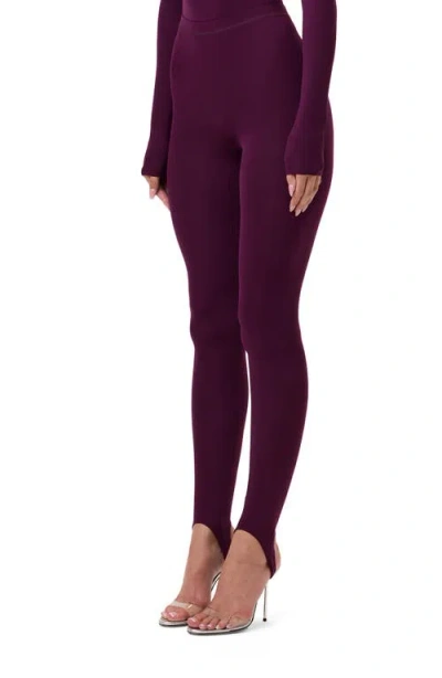 Naked Wardrobe Naked Stirrup Leggings In Purple