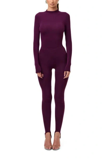 Naked Wardrobe Naked Stirrup Leggings In Purple