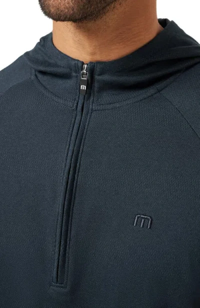Travismathew Country Hopping Quarter Zip Hoodie In Black