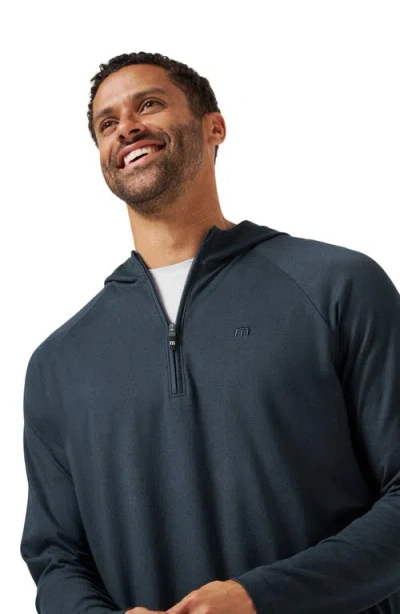 Travismathew Country Hopping Quarter Zip Hoodie In Black