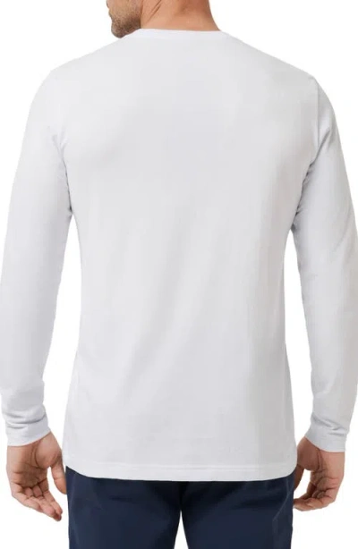 Travismathew Reef Stop Long Sleeve Cotton Pocket T-shirt In White