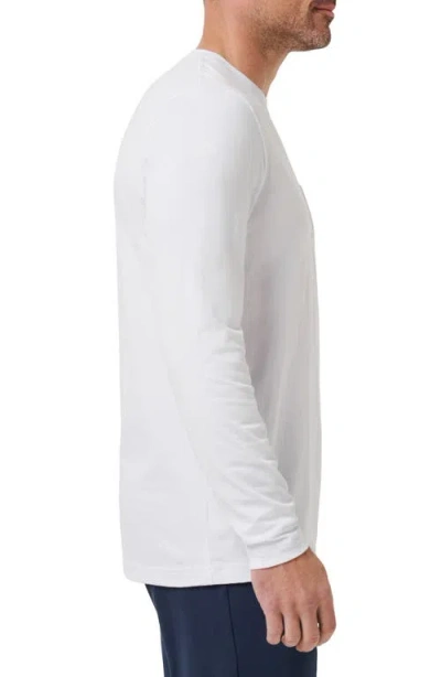 Travismathew Reef Stop Long Sleeve Cotton Pocket T-shirt In White