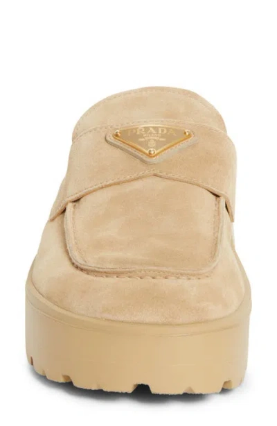 Prada Flatform Clog In Nude