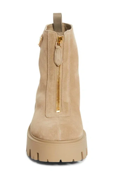 Prada Chunky Sole Ankle Boots With Pull Tab In Brown