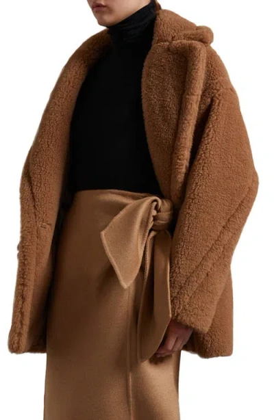 Max Mara Double-breasted Coat Notched Lapels In Brown