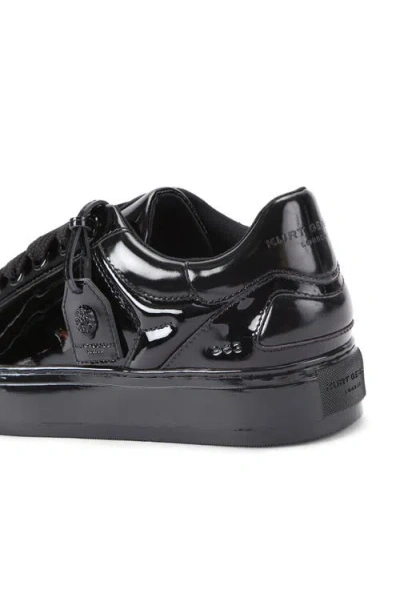 Kurt Geiger Patent Leather Southbank Tag Sneakers In Black