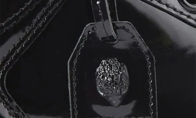 Kurt Geiger Patent Leather Southbank Tag Sneakers In Black