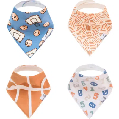 Copper Pearl 4-pack Bandana Bibs In Blue