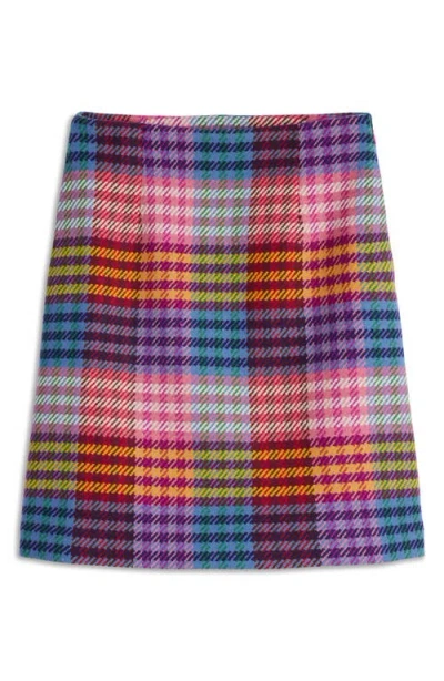 Boden Gia Wool Short Skirt Rainbow Blanket Multigingham