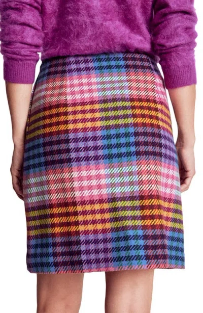 Boden Gia Wool Short Skirt Rainbow Blanket Multigingham