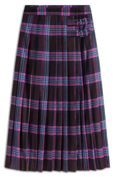 Boden Josephine Wool Blend Kilt Skirt In Multi