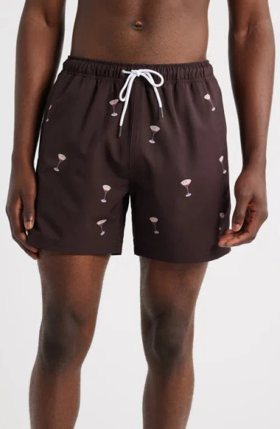 Mavrans Espresso Martini Swim Trunks In Brown