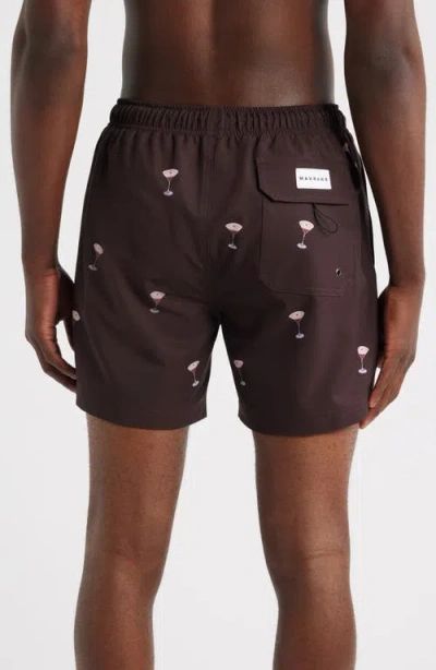 Mavrans Espresso Martini Swim Trunks In Brown