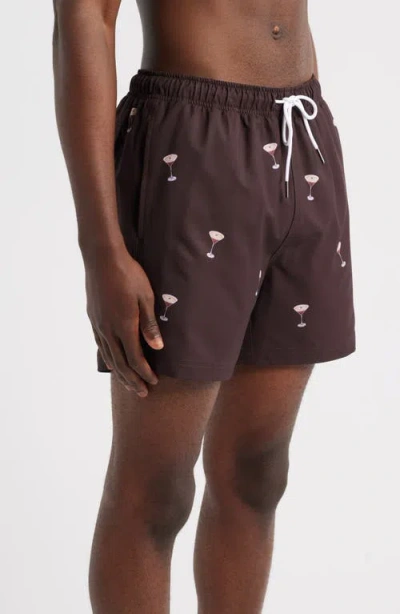 Mavrans Espresso Martini Swim Trunks In Brown