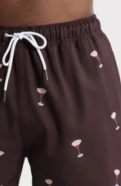 Mavrans Espresso Martini Swim Trunks In Brown