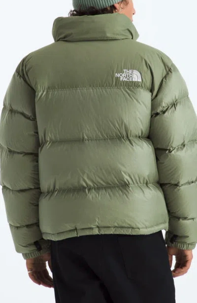 The North Face Retro Nuptse 1996 Bark Mist Down Jacket In Green