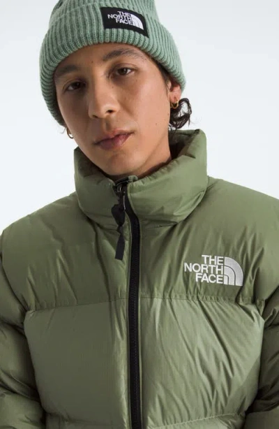 The North Face Retro Nuptse 1996 Bark Mist Down Jacket In Green