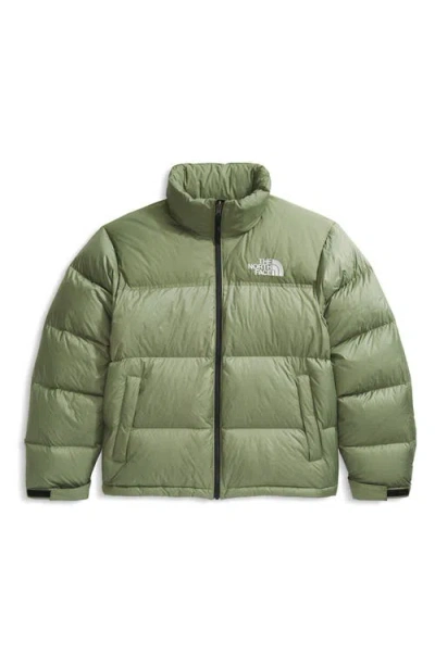 The North Face Retro Nuptse 1996 Bark Mist Down Jacket In Green