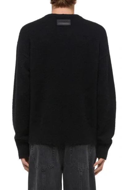 Helmut Lang Lithe 3 Brushed Wool & Cashmere Sweater In Black
