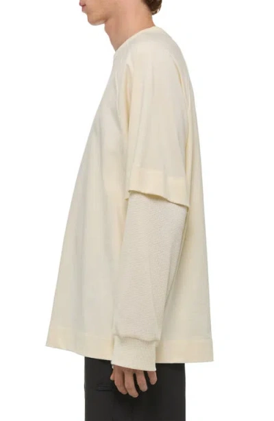 Helmut Lang Double Layer Waffle T-shirt In White