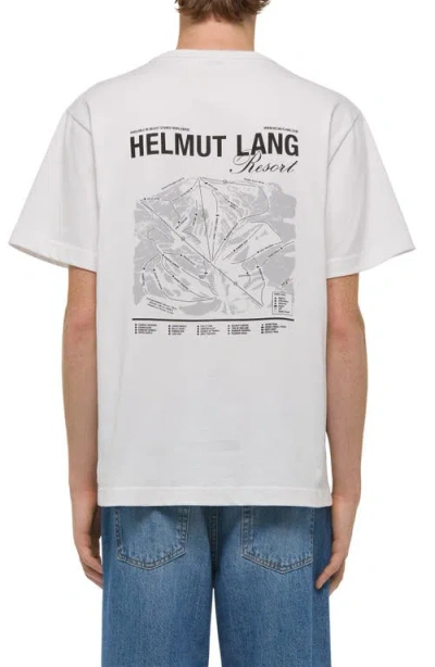 Helmut Lang Ski Map Graphic T-shirt In White
