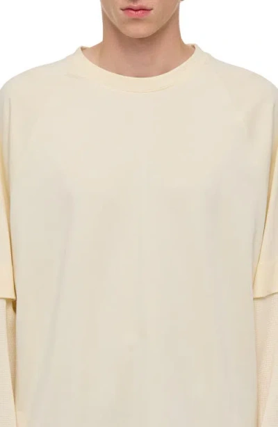 Helmut Lang Double Layer Waffle T-shirt In White