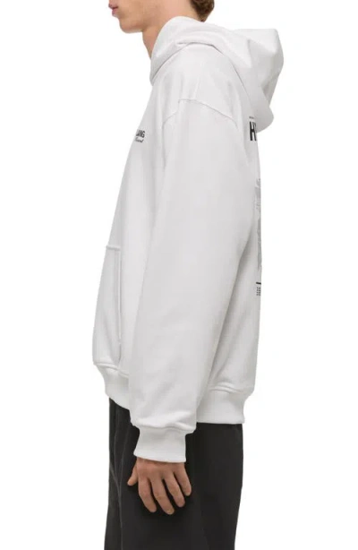 Helmut Lang Ski Map Compact Fleece Graphic Hoodie In White