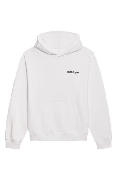 Helmut Lang Ski Map Compact Fleece Graphic Hoodie In White