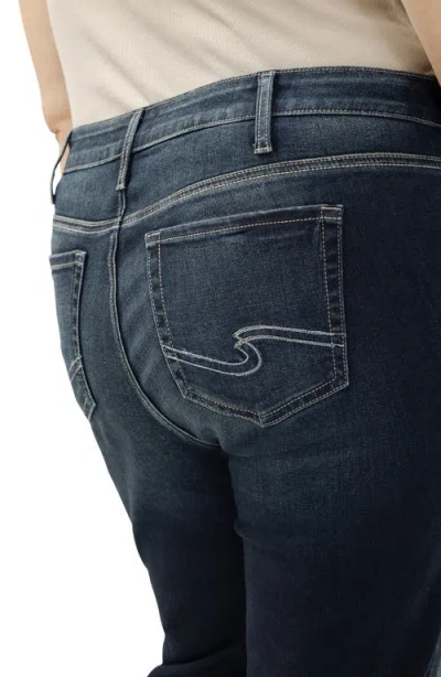 Silver Jeans Co. Elyse Mid Rise Straight Leg Jeans In Black