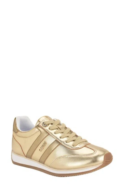 Guess Shaphia Metallic Sneaker In Gold