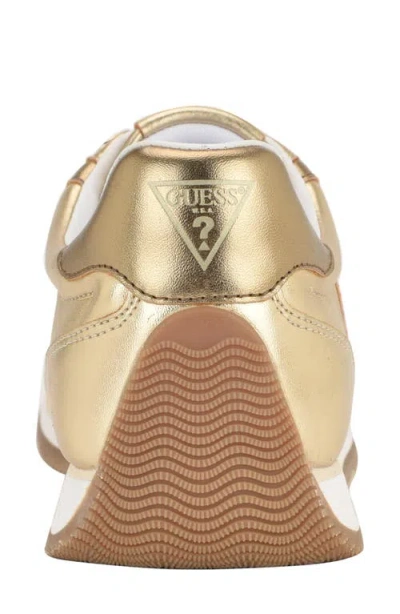 Guess Shaphia Metallic Sneaker In Gold