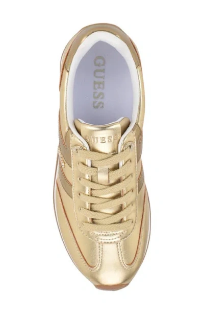 Guess Shaphia Metallic Sneaker In Gold