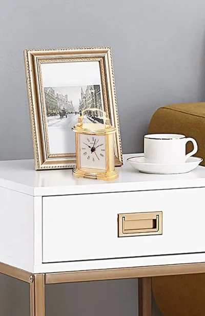 Seiko Peyton Gold-tone Carriage Alarm Clock In Gold