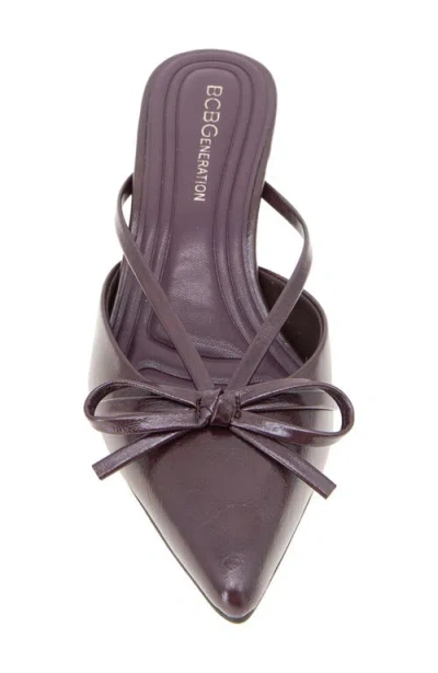 Bcbg Deen Pointed Toe Kitten Heel Mule In Burgundy