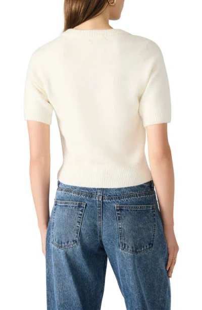 Steve Madden Sereia Tie Front Crop Cardigan In White