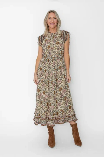 West Of Michele Ankle Dress In Multi