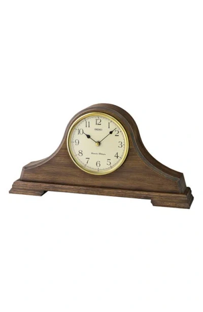 Seiko Ria Mantel Clock In Brown