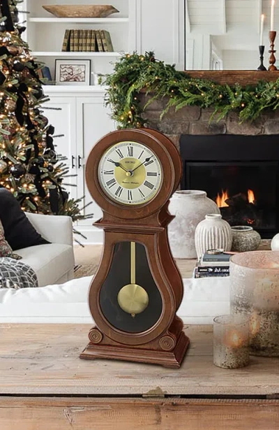 Seiko Albany Mantel Clock In Brown