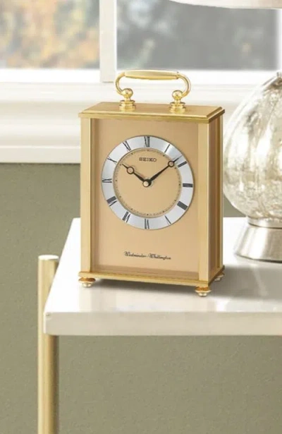 Seiko Tama Dual Chime Parlor Clock In Gold