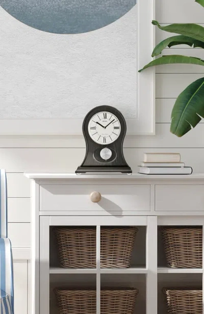 Seiko James Mantel Chime Clock In Black