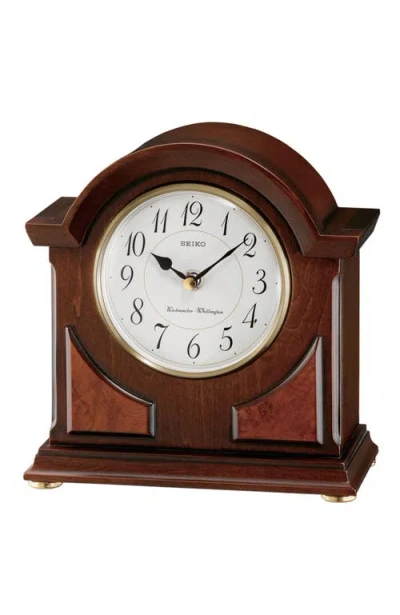 Seiko Sayo Chime Mantel Clock In Brown