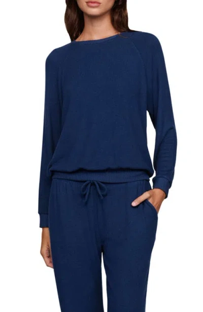 Eberjey Cozy Time Lounge Pullover In Blue