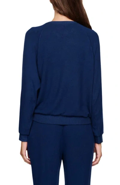 Eberjey Cozy Time Lounge Pullover In Blue