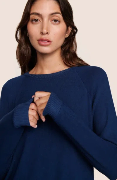 Eberjey Cozy Time Lounge Pullover In Blue