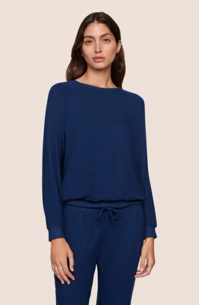Eberjey Cozy Time Lounge Pullover In Blue