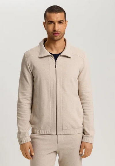 Hanro Organic Cotton Zip-up Jacket In Neutral