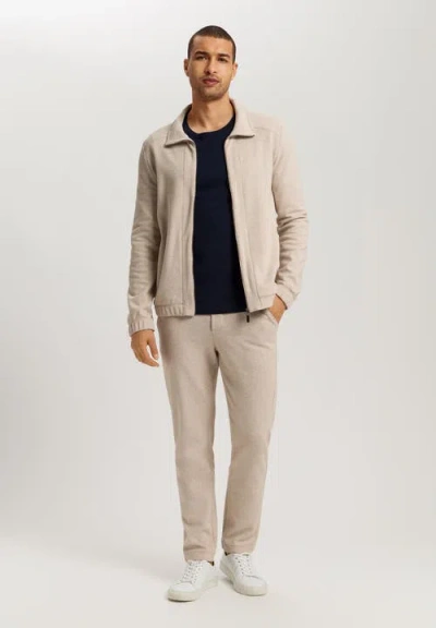 Hanro Organic Cotton Zip-up Jacket In Neutral