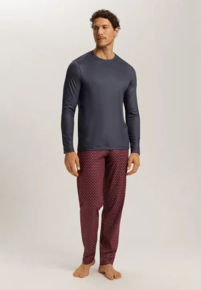 Hanro Night And Day Crew Neck Cotton Pajama Set In Multi